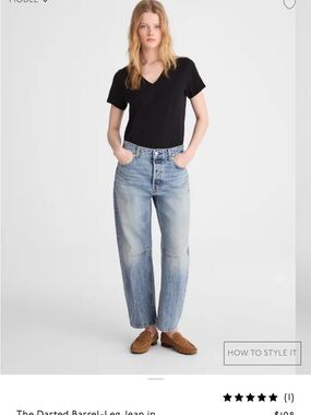Madewell Relaxed Barrel-Leg Jeans in Light Blue Wash